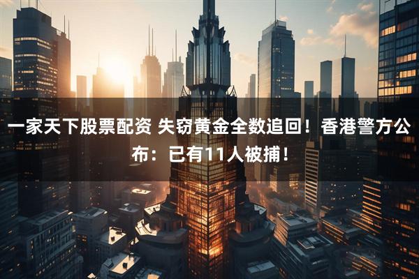 一家天下股票配资 失窃黄金全数追回！香港警方公布：已有11人被捕！