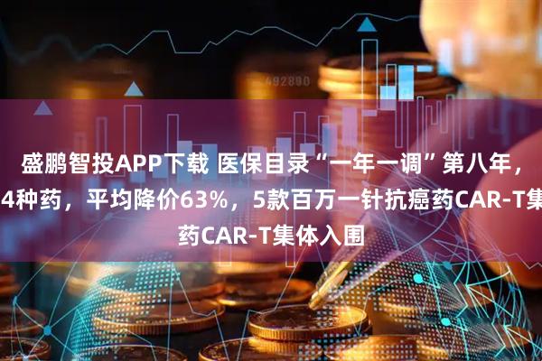 盛鹏智投APP下载 医保目录“一年一调”第八年，新增114种药，平均降价63%，5款百万一针抗癌药CAR-T集体入围